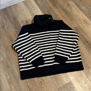 Striped Turtleneck Sweater